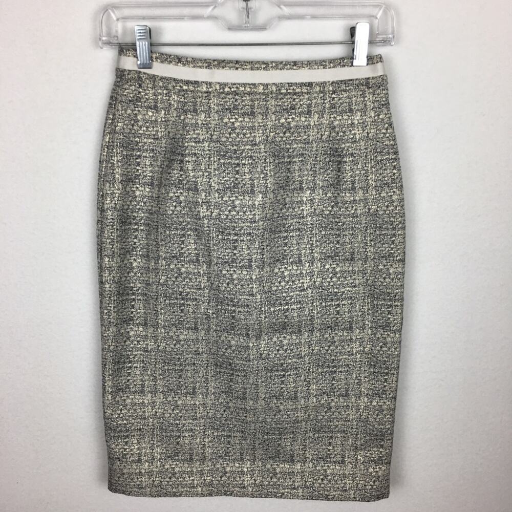 Boden Gray Metalic Pencil Skirt size 2 - Picture 2 of 7